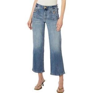 Kut from the Kloth Jeans Women's 12 High Rise Charlotte Wide Leg Crop Relaxed